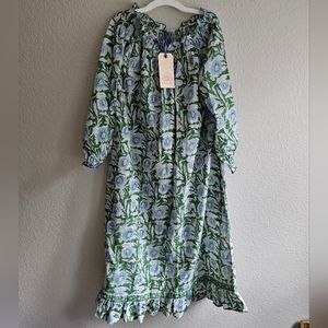 Indian pink 100% cotton summer dress